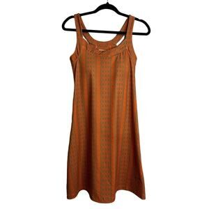 SKhoop Josefin Athletic Dress in Orange and Tan, Size XS